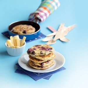 Blueberry and banana pikelets