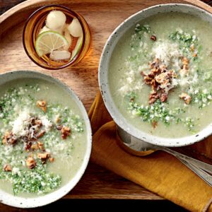 Broccolini-cauliflower soup