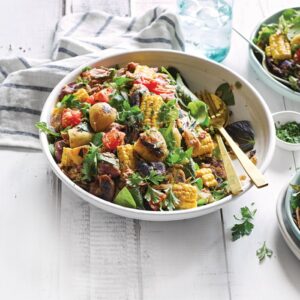 Bubble and squeak with sweetcorn and tuna