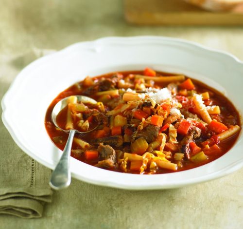 Chunky beef minestrone