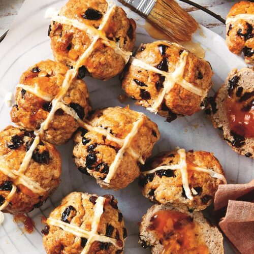 Gluten-free and high-fibre hot cross buns