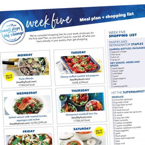 Kick-start meal plan: Week five