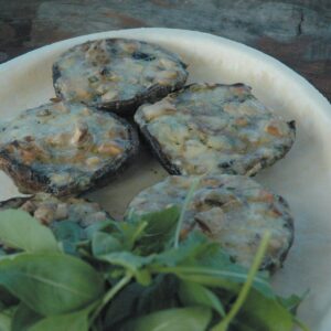 Portobello mushrooms with blue cheese