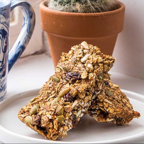 Vegan pumpkin seed and almond granola bars