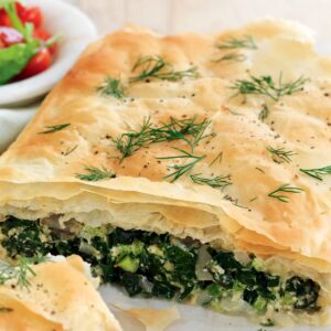 Silver beet, ricotta and broccoli pie