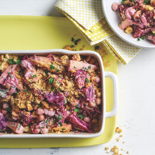 Chickpea and vegetable crumble