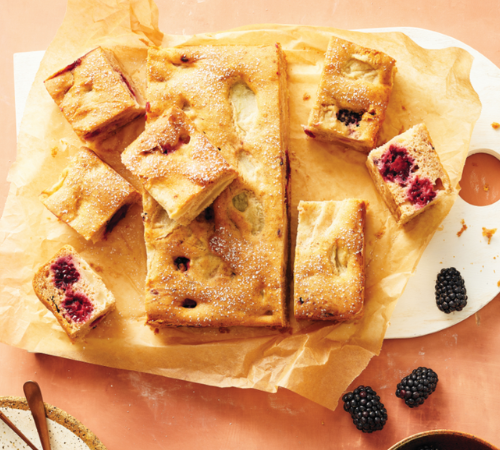 Gluten-free apple and blackberry squares