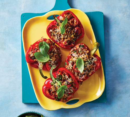 Stuffed spring capsicums